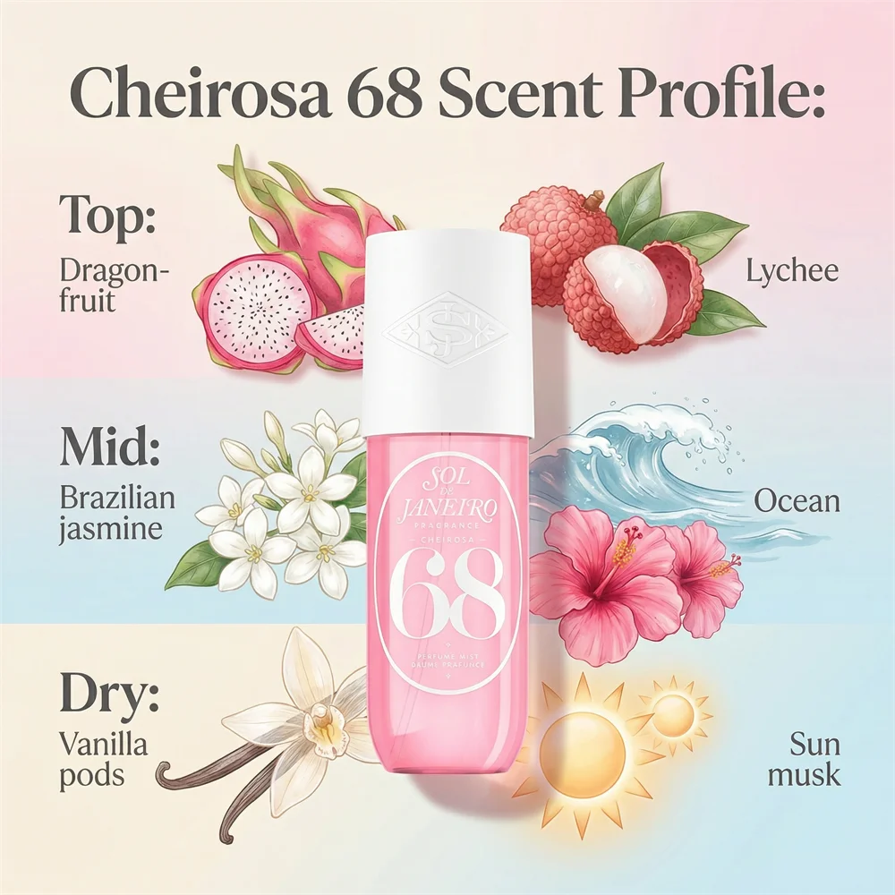 Sol De Janeiro 62 48 68 87 40 76 71 59 Perfume Mist with Long-Lasting Fragrance 90ml Travel-Ready Unisex Fragrance