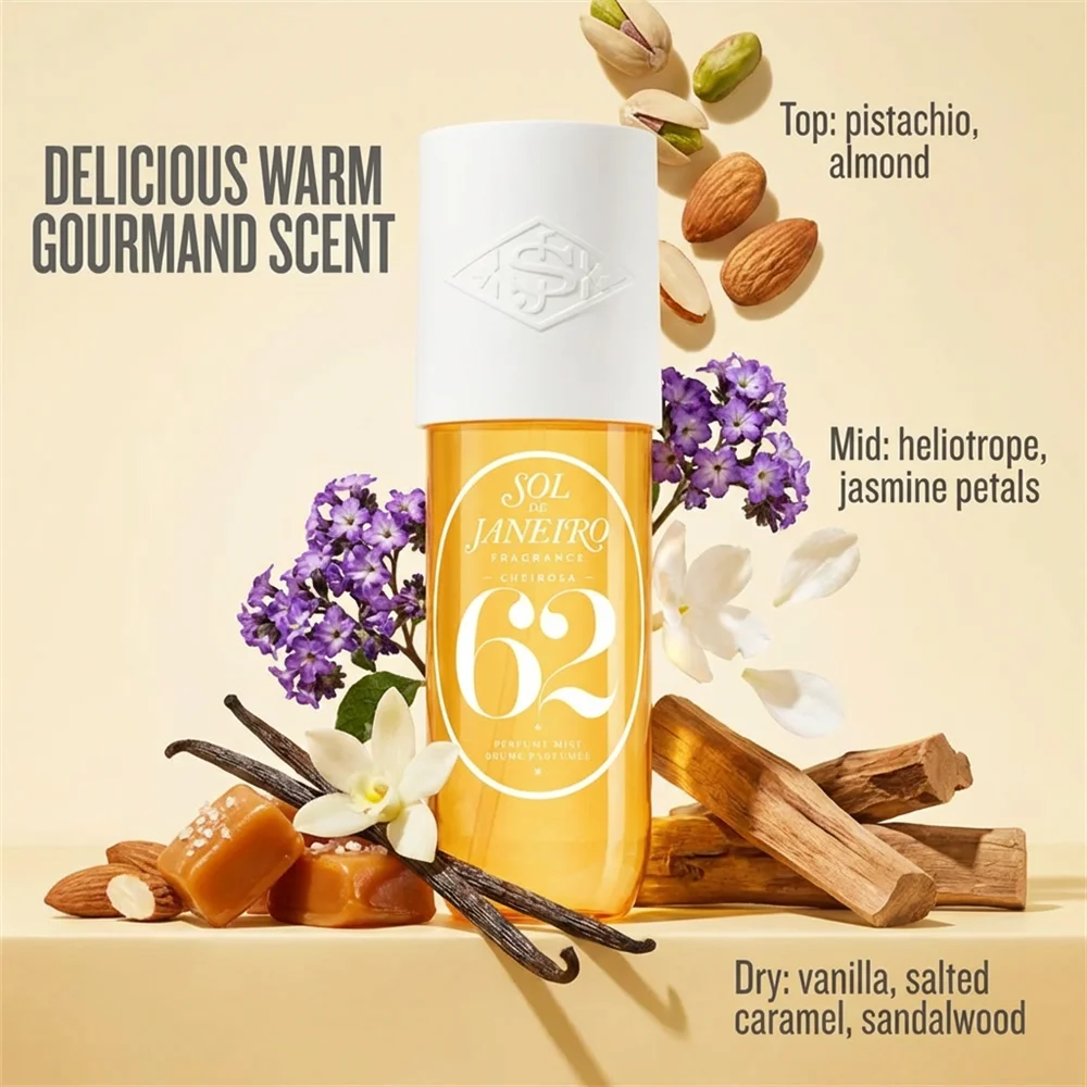 Sol De Janeiro 62 48 68 87 40 76 71 59 Perfume Mist with Long-Lasting Fragrance 90ml Travel-Ready Unisex Fragrance