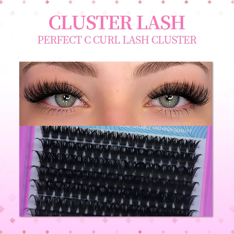 DINGSEN DIY Lash Clusters Thick Segmented Eyelash Extension 60D 80D 100D MIX Lashes Extension Cluster Lashes Individual Lashes