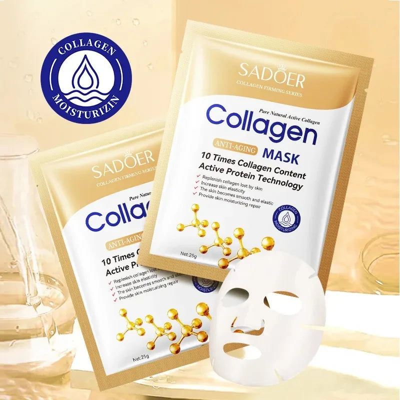 Collagen Face Sheet Mask – Firming & Moisturizing Skincare