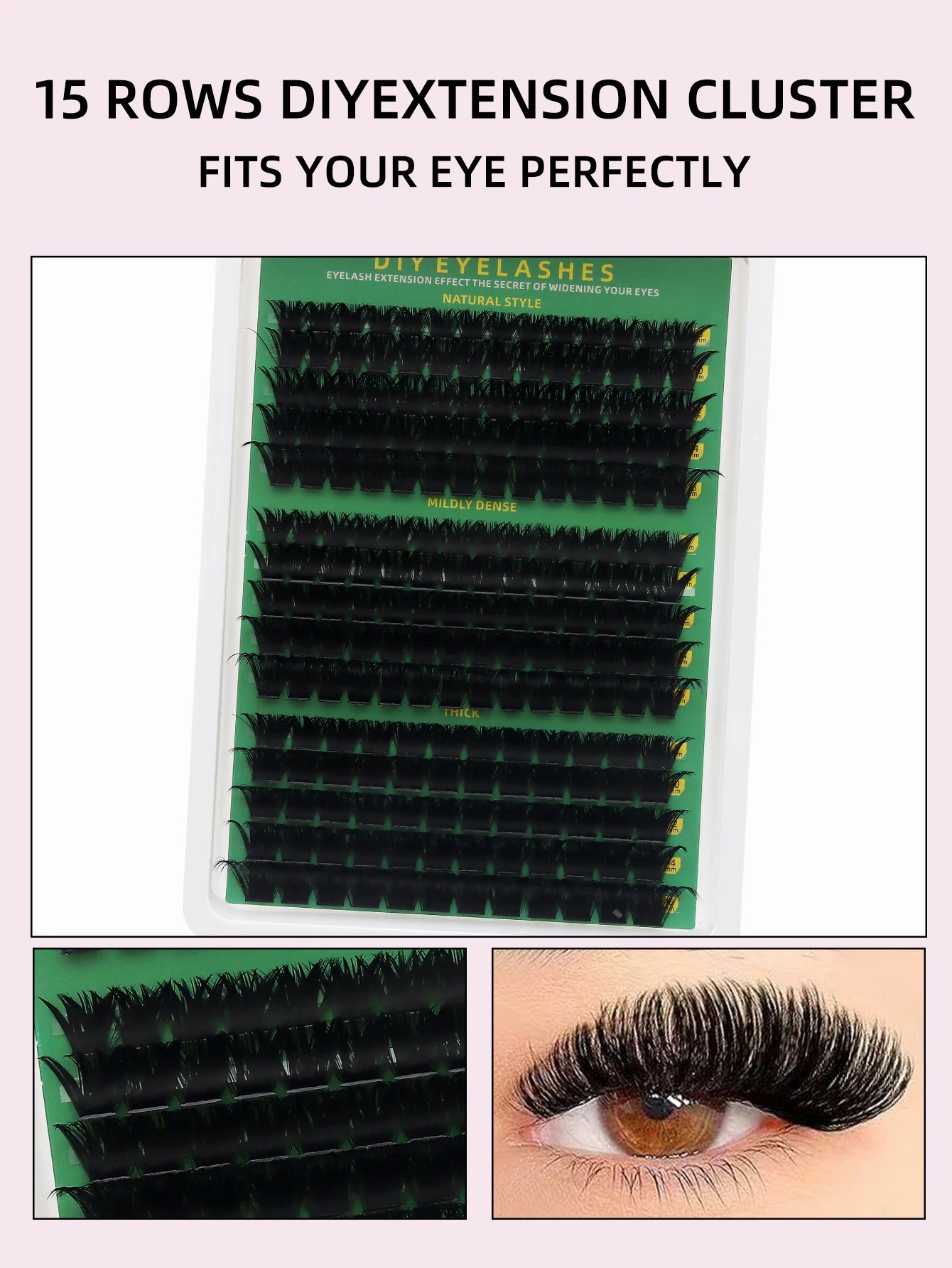 DINGSEN DIY Lash Clusters Thick Segmented Eyelash Extension 60D 80D 100D MIX Lashes Extension Cluster Lashes Individual Lashes