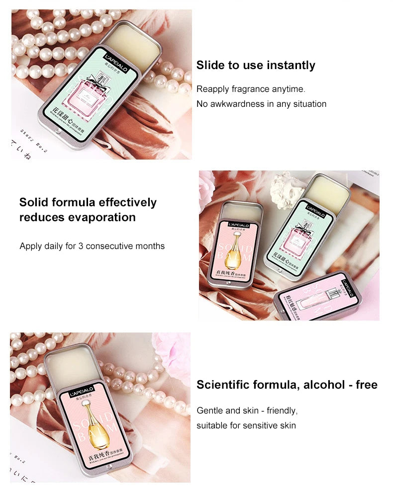 Woman Body Pheromone Perfume Solid Balm Long Lasting Fragranc Light Fragranc Portable Solid Perfume Balm