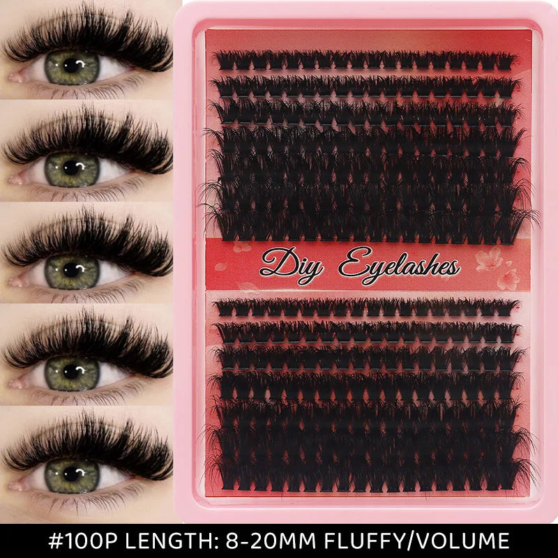 DIY Lash Clusters – 60D, 80D & 100D Mixed Set