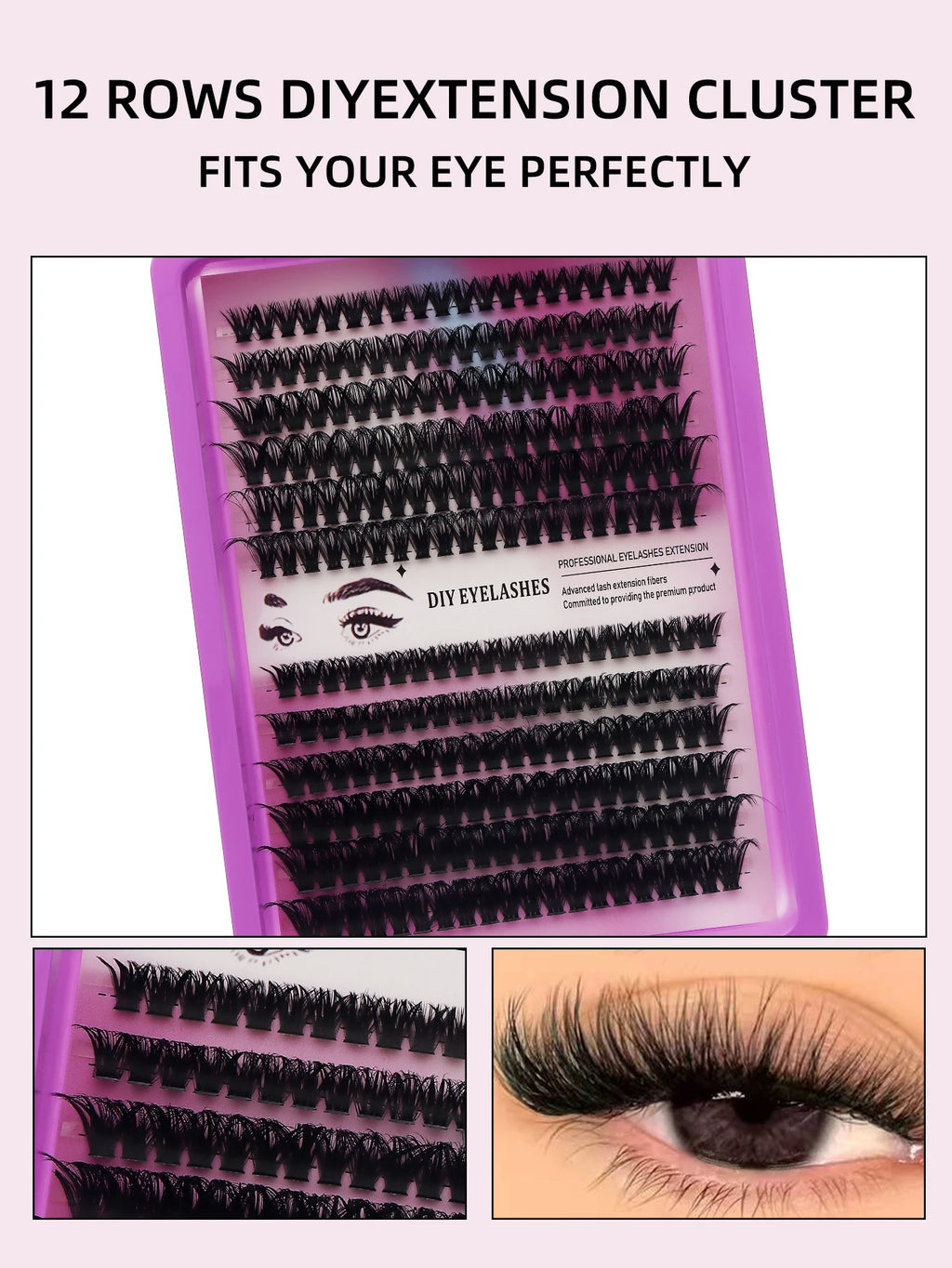 DINGSEN DIY Lash Clusters Thick Segmented Eyelash Extension 60D 80D 100D MIX Lashes Extension Cluster Lashes Individual Lashes