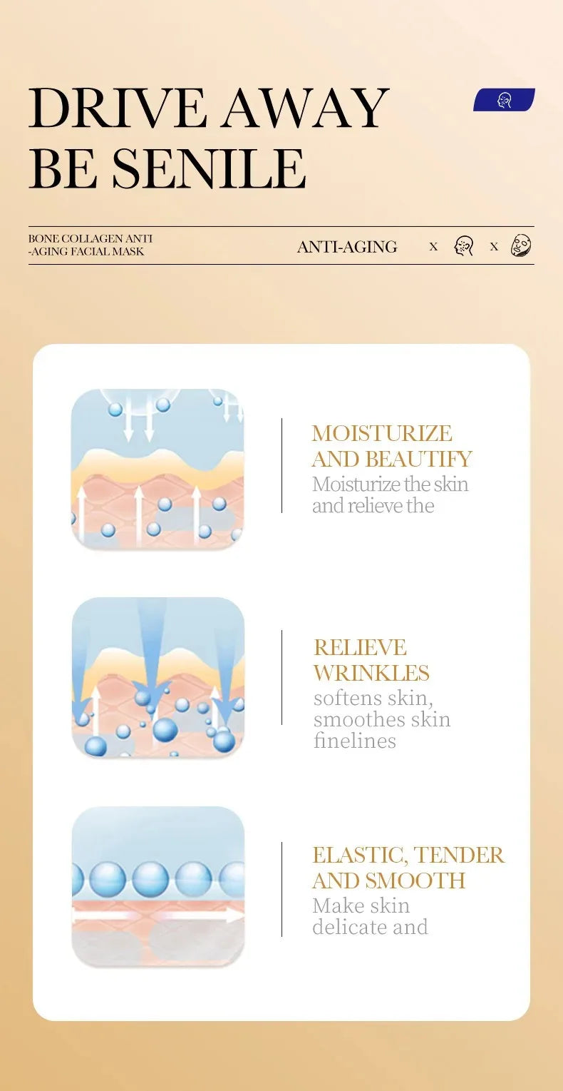 Collagen Face Sheet Mask – Firming & Moisturizing Skincare