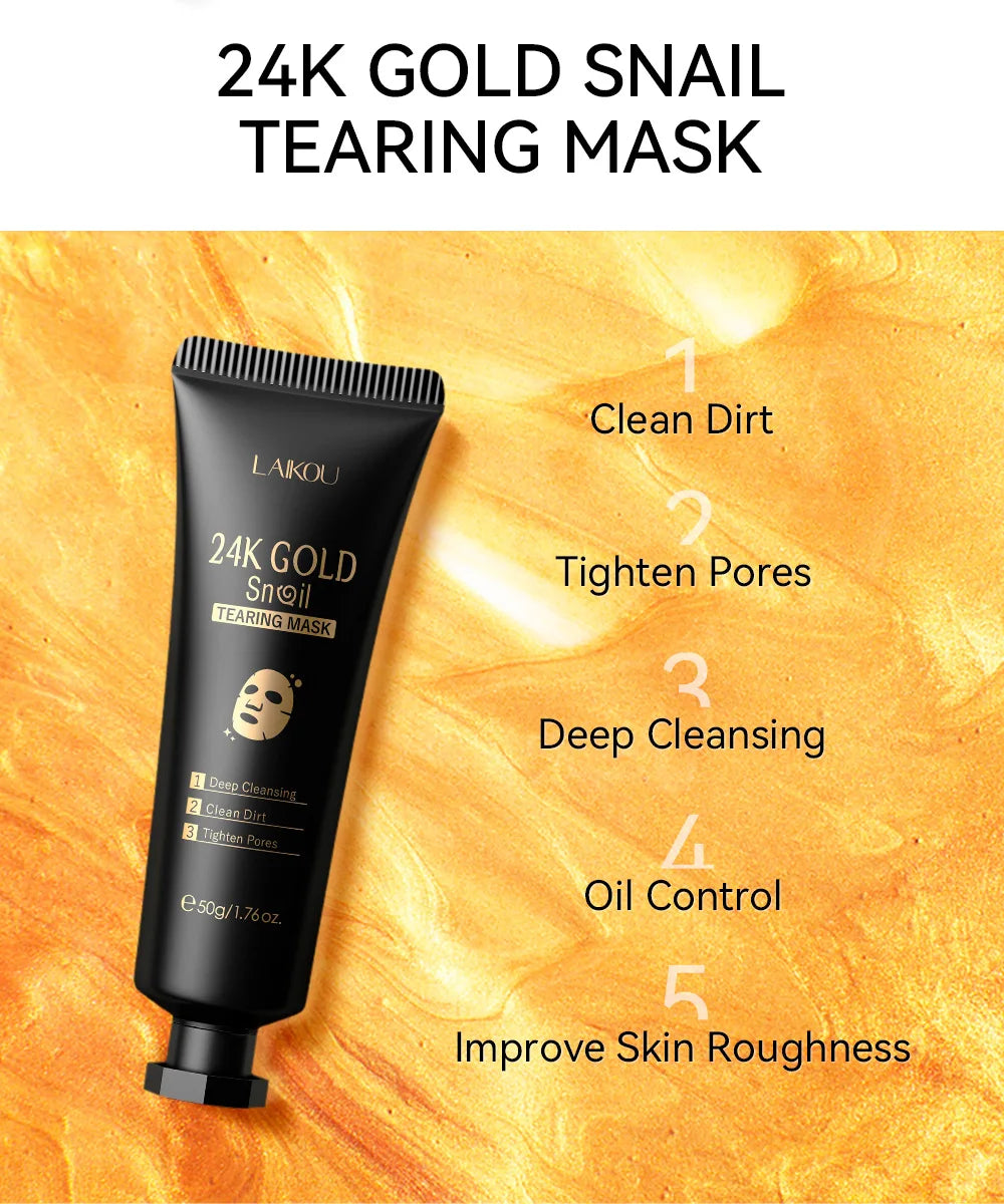24K Gold Sakura Peel-Off Mask – Blackhead Removal & Brightening