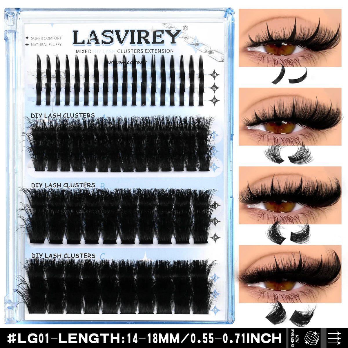 DIY Fluffy Lash Cluster Kit – 4-in-1 with Bond & Seal