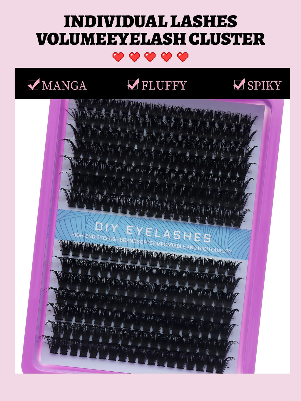 DINGSEN DIY Lash Clusters Thick Segmented Eyelash Extension 60D 80D 100D MIX Lashes Extension Cluster Lashes Individual Lashes