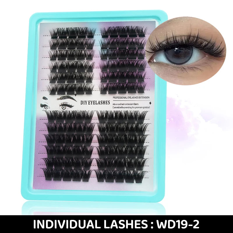 DINGSEN DIY Lash Clusters Thick Segmented Eyelash Extension 60D 80D 100D MIX Lashes Extension Cluster Lashes Individual Lashes