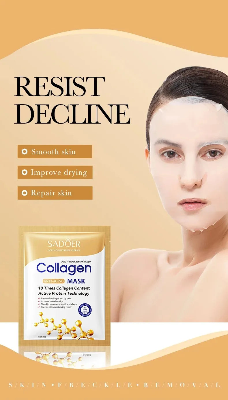 Collagen Face Sheet Mask – Firming & Moisturizing Skincare
