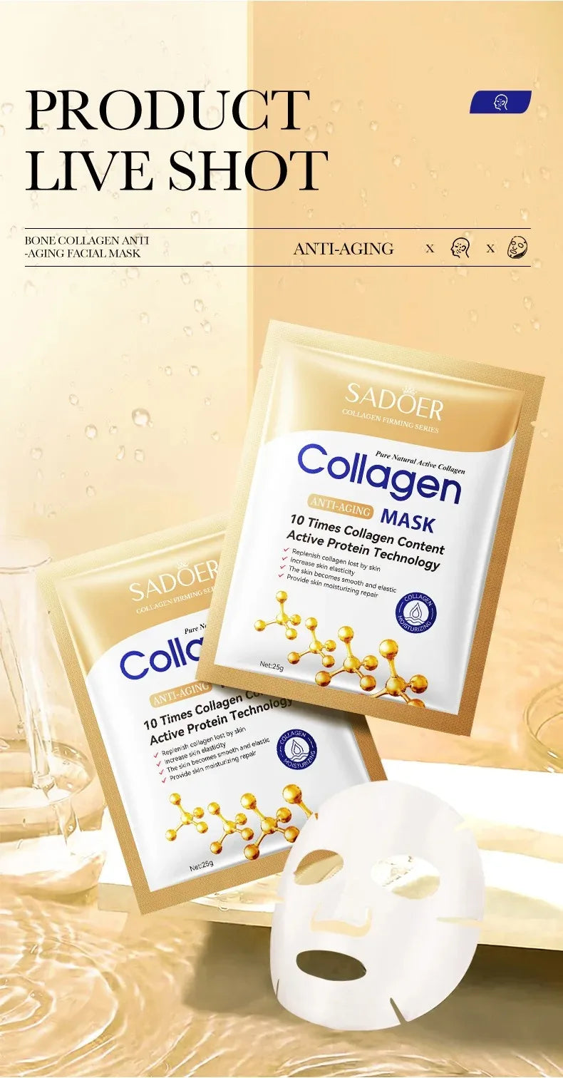 Collagen Face Sheet Mask – Firming & Moisturizing Skincare