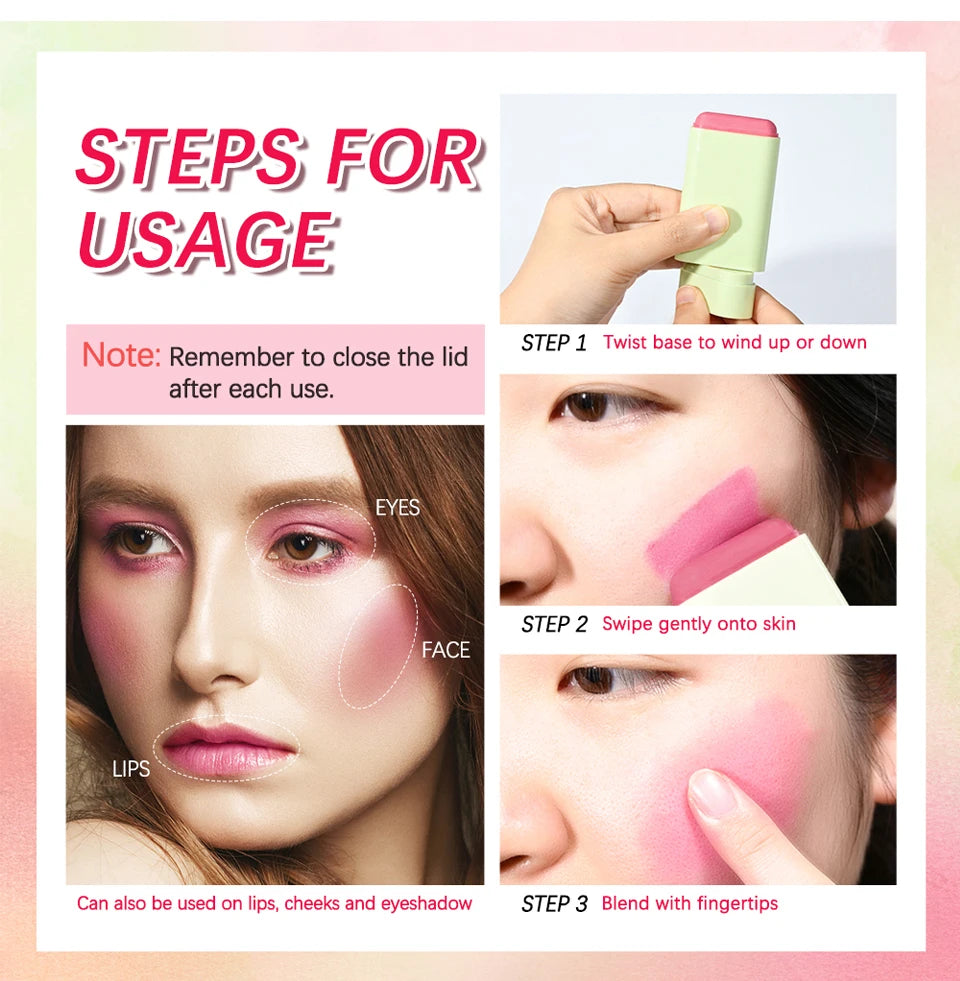 Blush Stick – Waterproof Cream Blusher for a Natural Glow