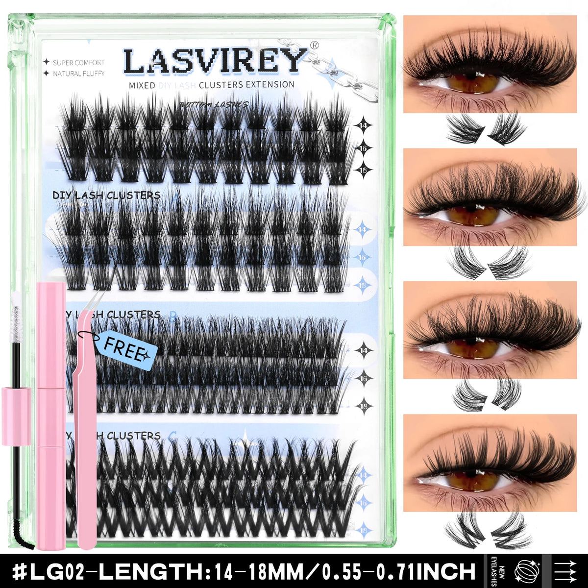 DIY Fluffy Lash Cluster Kit – 4-in-1 with Bond & Seal