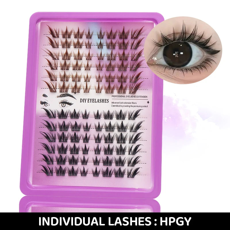 DINGSEN DIY Lash Clusters Thick Segmented Eyelash Extension 60D 80D 100D MIX Lashes Extension Cluster Lashes Individual Lashes