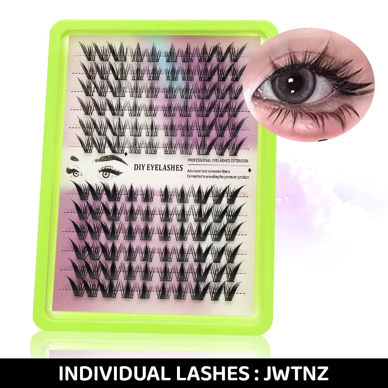 DINGSEN DIY Lash Clusters Thick Segmented Eyelash Extension 60D 80D 100D MIX Lashes Extension Cluster Lashes Individual Lashes