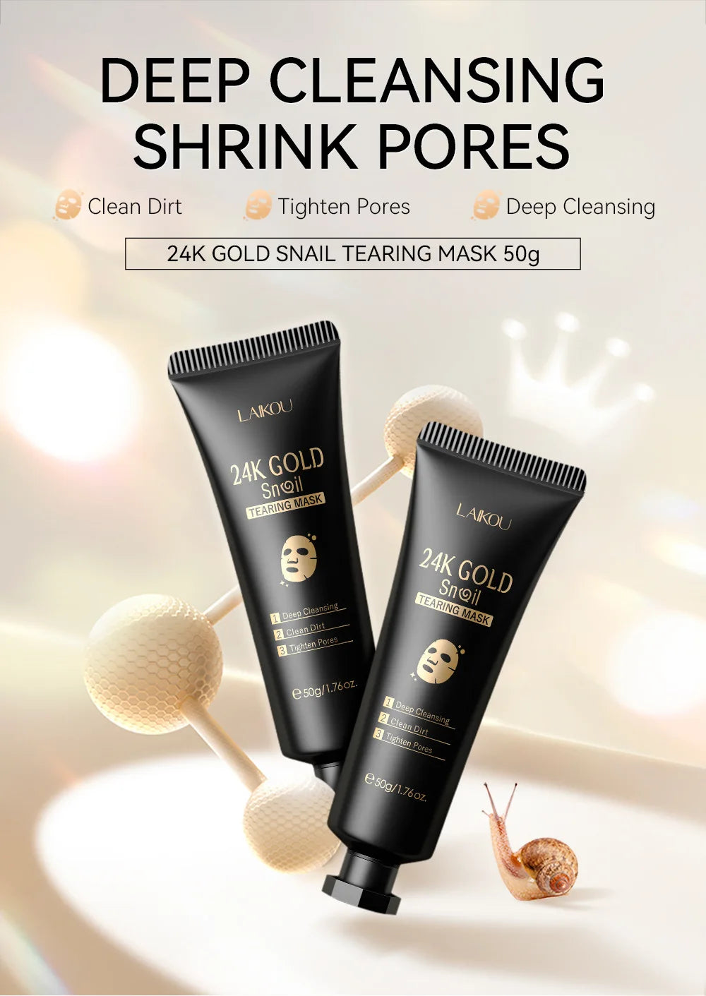 24K Gold Sakura Peel-Off Mask – Blackhead Removal & Brightening