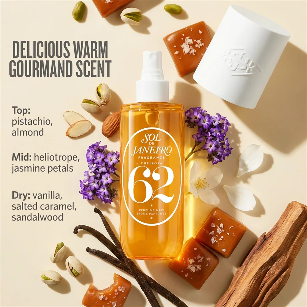 Sol De Janeiro 62 48 68 87 40 76 71 59 Perfume Mist with Long-Lasting Fragrance 90ml Travel-Ready Unisex Fragrance