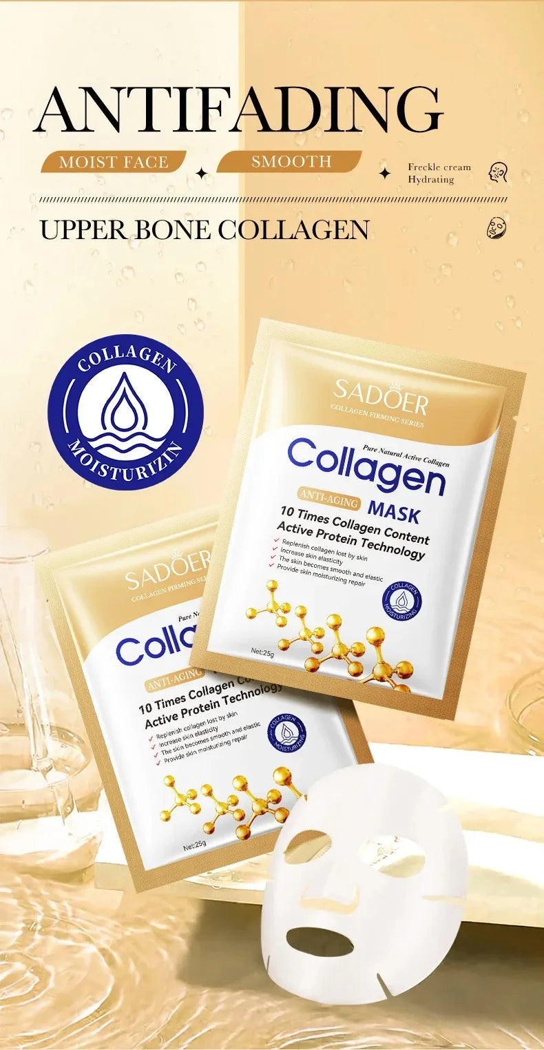 Collagen Face Sheet Mask – Firming & Moisturizing Skincare