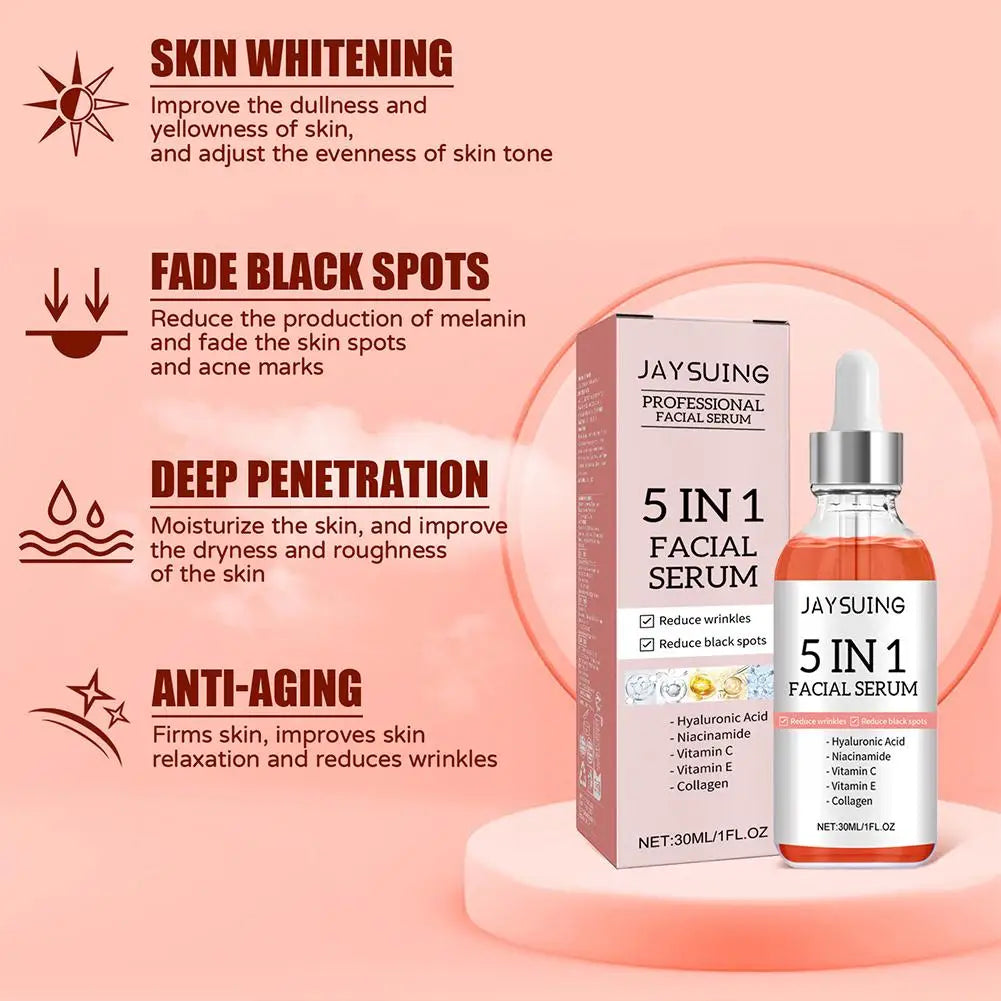 5-in-1 Firming Face Serum – Vitamin C & Hyaluronic Acid