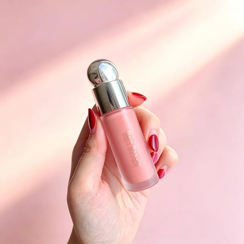 Rare Beauty Mild Touch Velvet Fluffy Silky Creamy-to-dust Cheek Tint Sheer And Slim Fit Mild Touch Fluid Blush Organic Glow