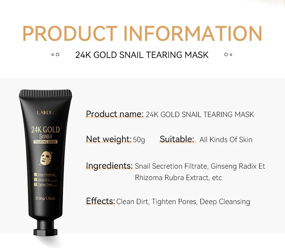 24K Gold Sakura Peel-Off Mask – Blackhead Removal & Brightening