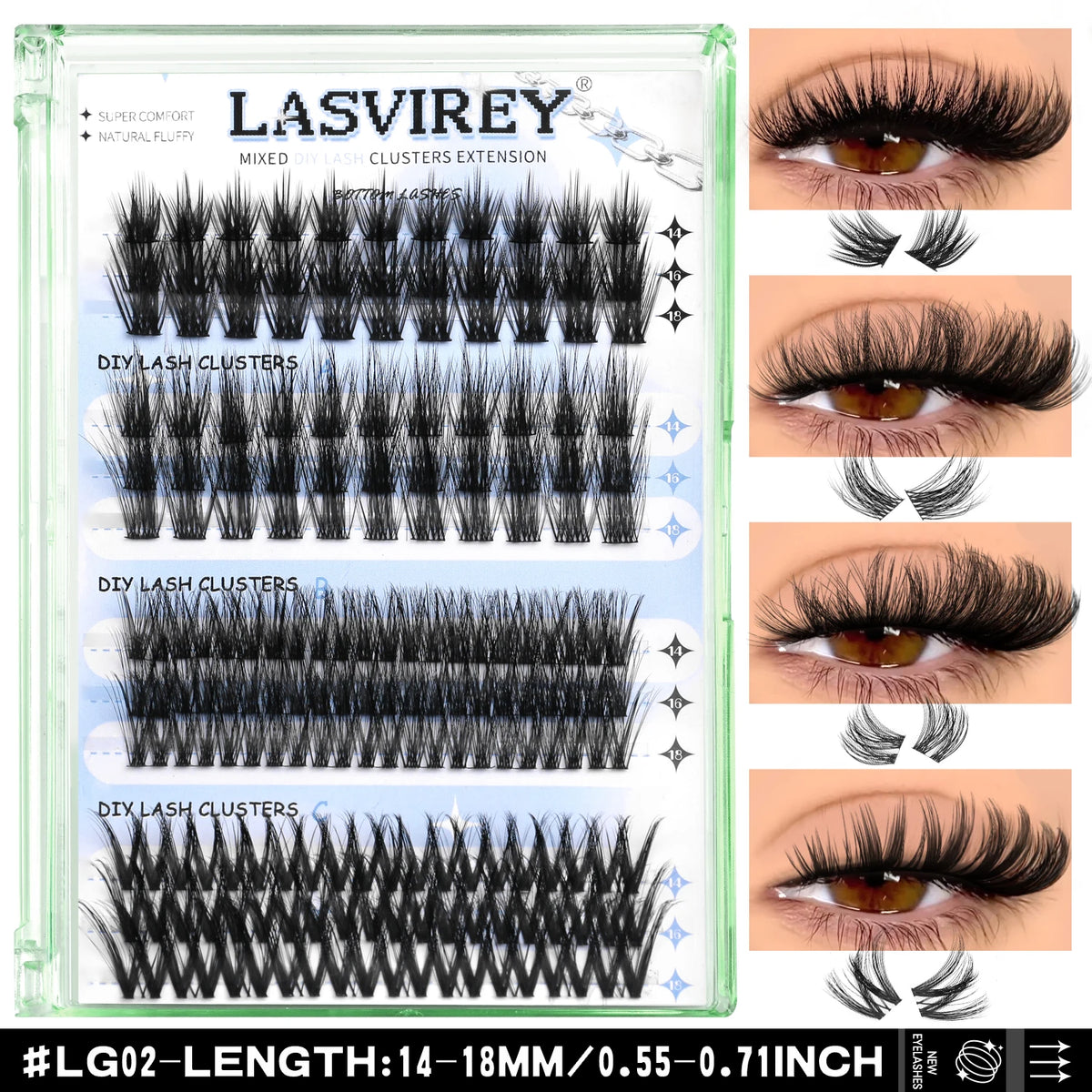 DIY Fluffy Lash Cluster Kit – 4-in-1 with Bond & Seal