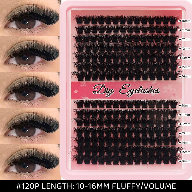 DIY Lash Clusters – 60D, 80D & 100D Mixed Set