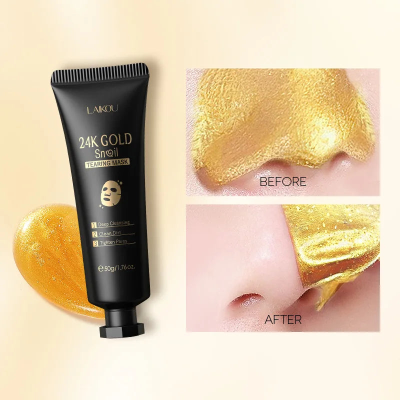 24K Gold Sakura Peel-Off Mask – Blackhead Removal & Brightening
