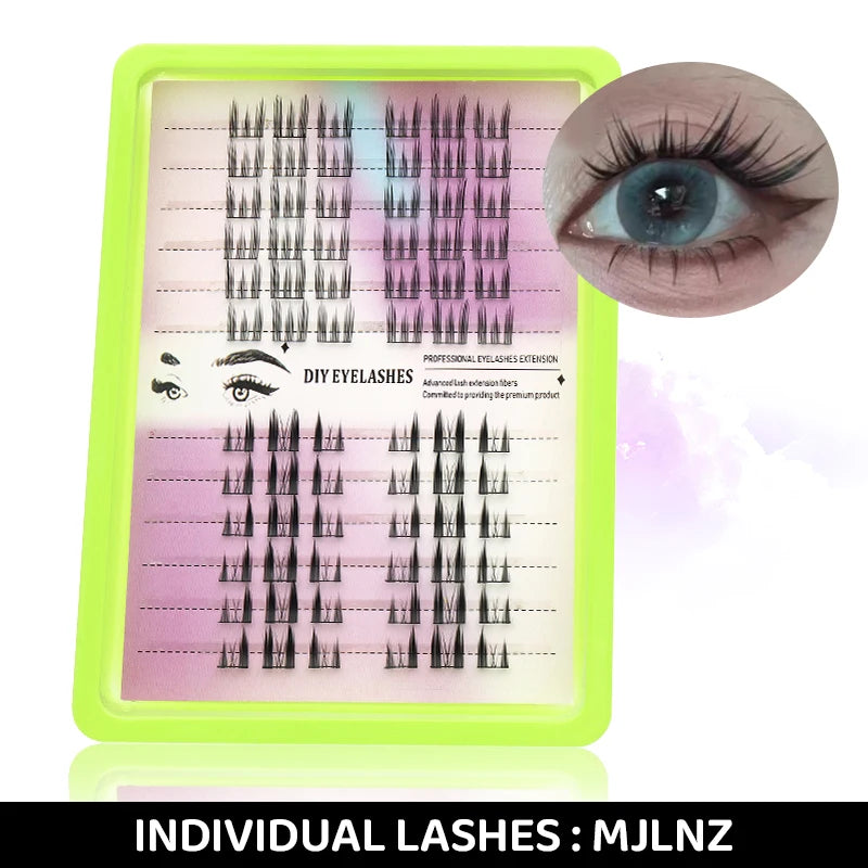 DINGSEN DIY Lash Clusters Thick Segmented Eyelash Extension 60D 80D 100D MIX Lashes Extension Cluster Lashes Individual Lashes