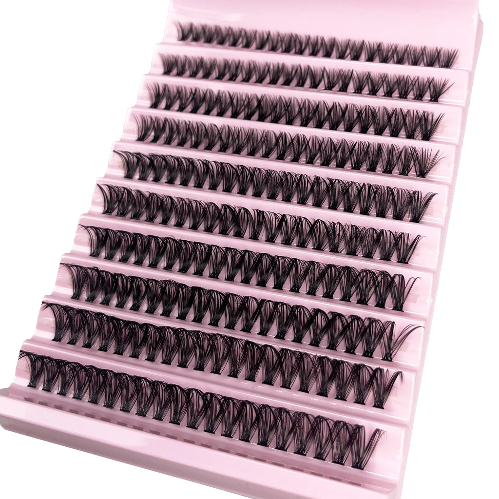 200 Clusters Individual Lash Cluster DIY Eyelash Extension Lash Volume Natural Eyelashes bundle 3D Faux False Mink Lashes Makeup