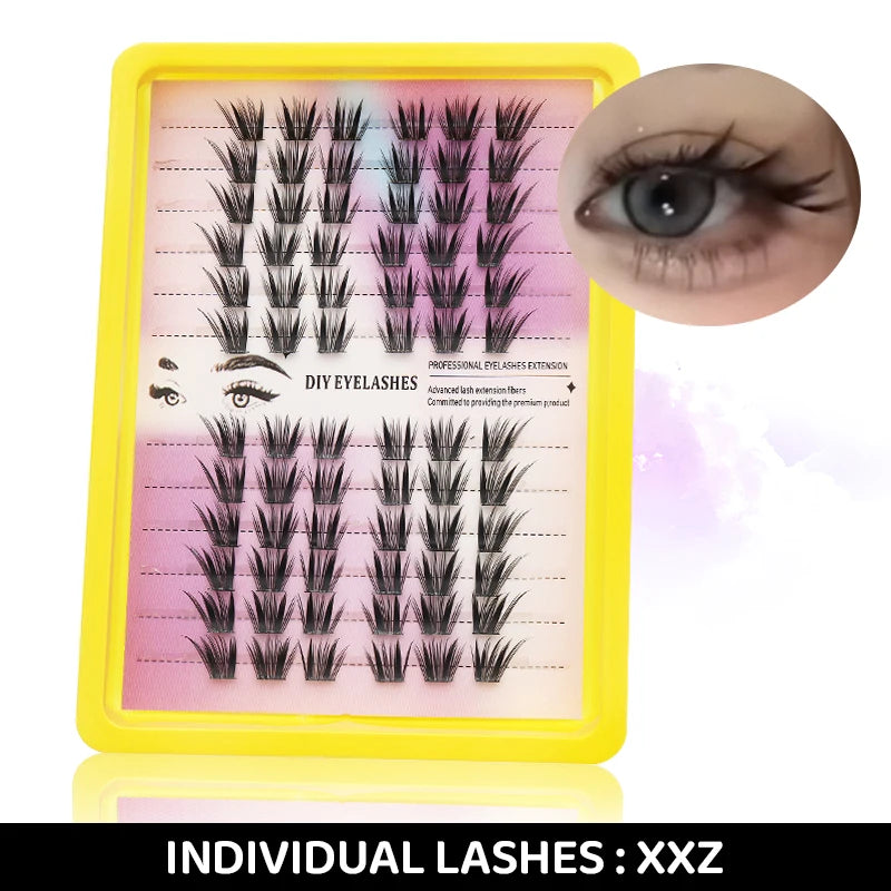 DINGSEN DIY Lash Clusters Thick Segmented Eyelash Extension 60D 80D 100D MIX Lashes Extension Cluster Lashes Individual Lashes