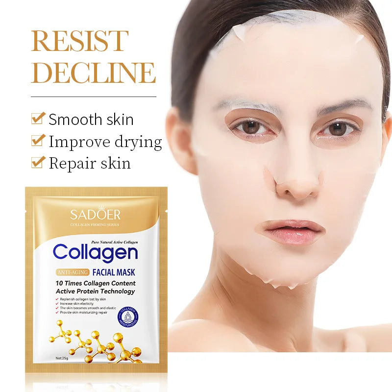 Collagen Face Sheet Mask – Firming & Moisturizing Skincare