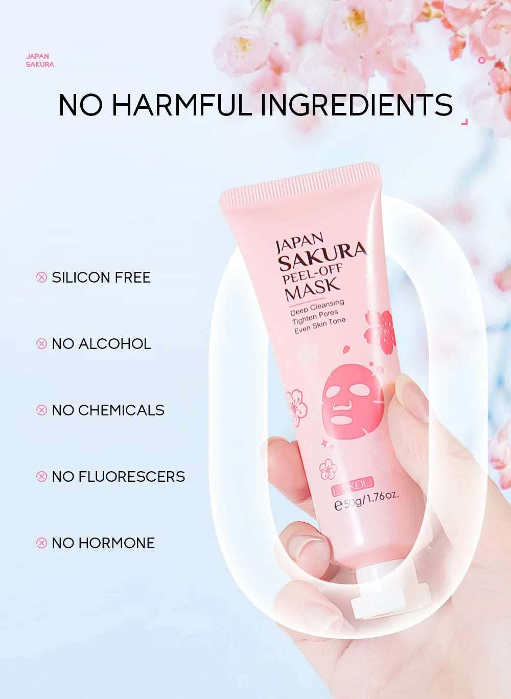 24K Gold Sakura Peel-Off Mask – Blackhead Removal & Brightening