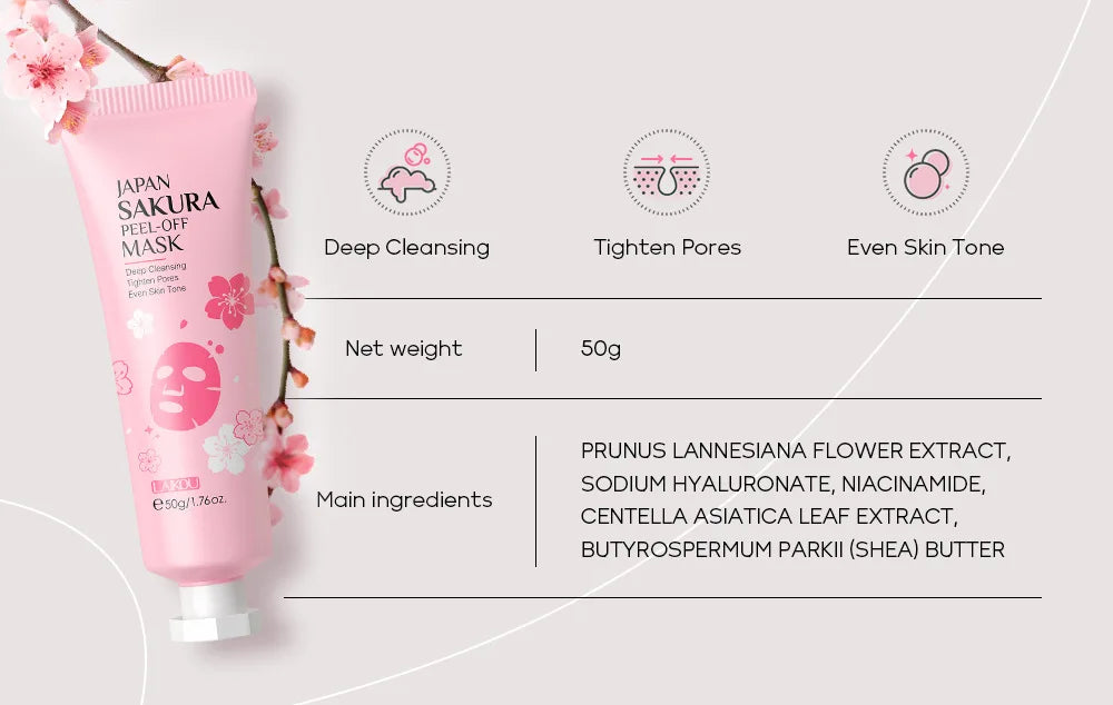 24K Gold Sakura Peel-Off Mask – Blackhead Removal & Brightening