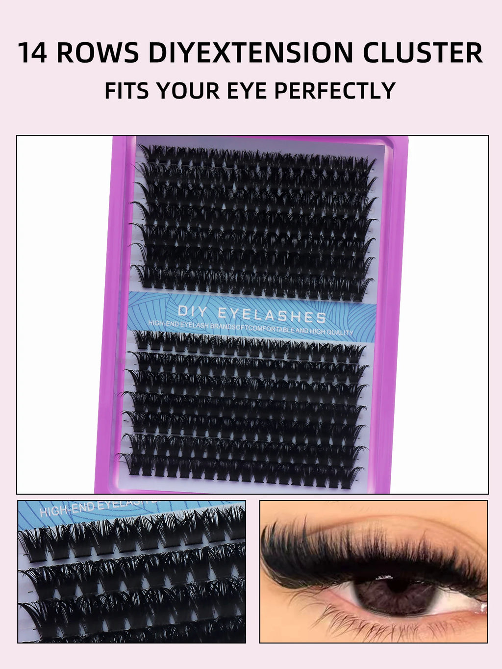 DINGSEN DIY Lash Clusters Thick Segmented Eyelash Extension 60D 80D 100D MIX Lashes Extension Cluster Lashes Individual Lashes