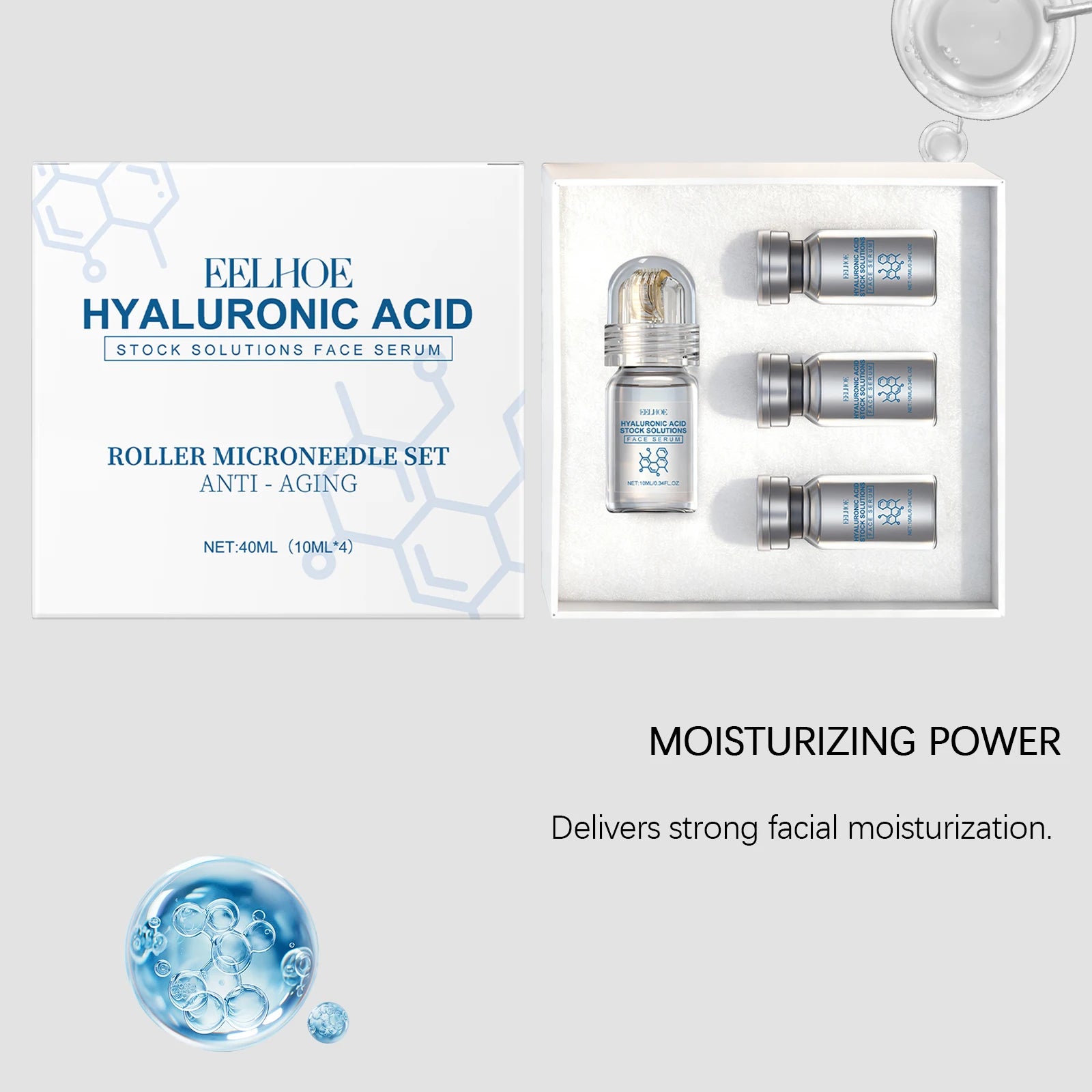 Niacinamide Microneedle Serum Kit – Face Roller & Serum Set