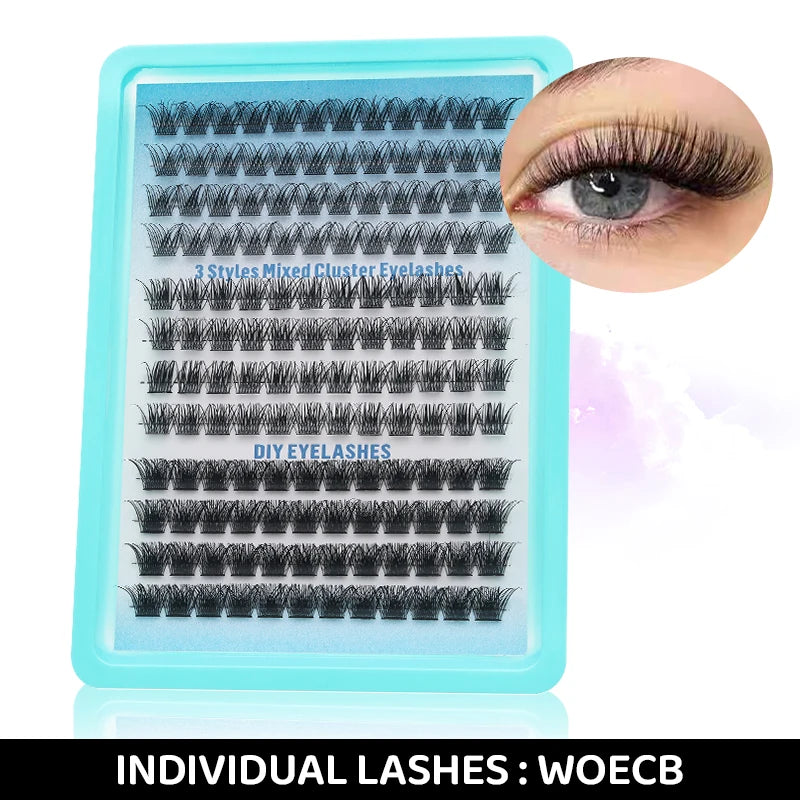 DINGSEN DIY Lash Clusters Thick Segmented Eyelash Extension 60D 80D 100D MIX Lashes Extension Cluster Lashes Individual Lashes